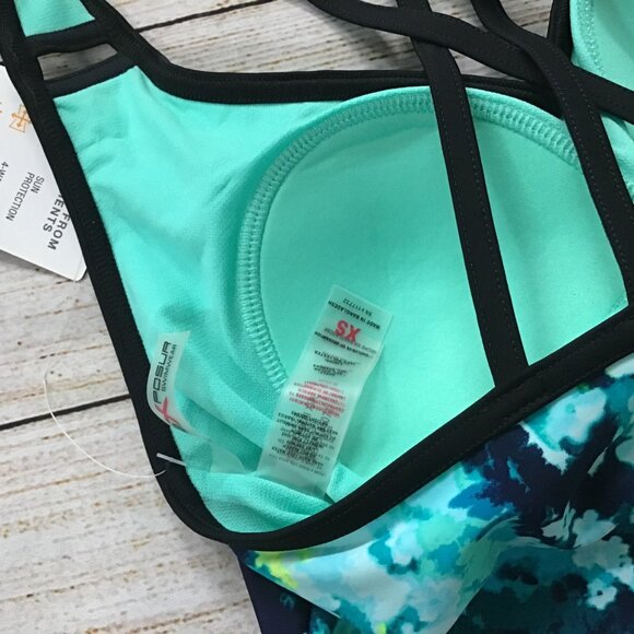 NWT ZeroXposur Women's Floral Print Sun Smart UPF 30+ 2 Piece Swim Suit Size XS - Picture 9 of 12